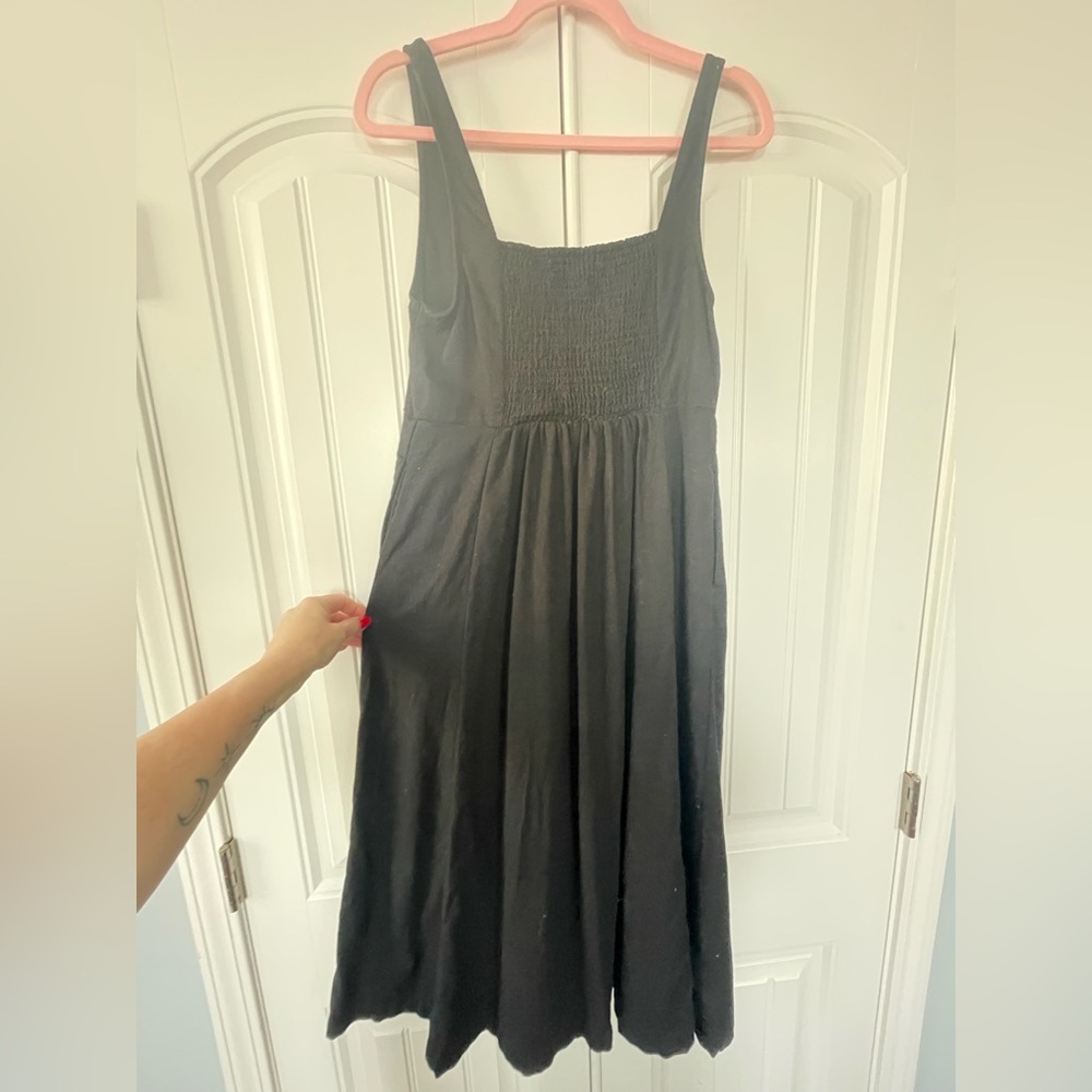 Old Navy Classic Black Midi Dress Sz:M - Picture 8 of 12